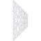 Ekena Millwork Set of Four Panels for 94 1/2"W x 32 1/4"H Brownsville Fretwork Wainscot Wall Paneling WPKP16X01X47BNE - alternate 2